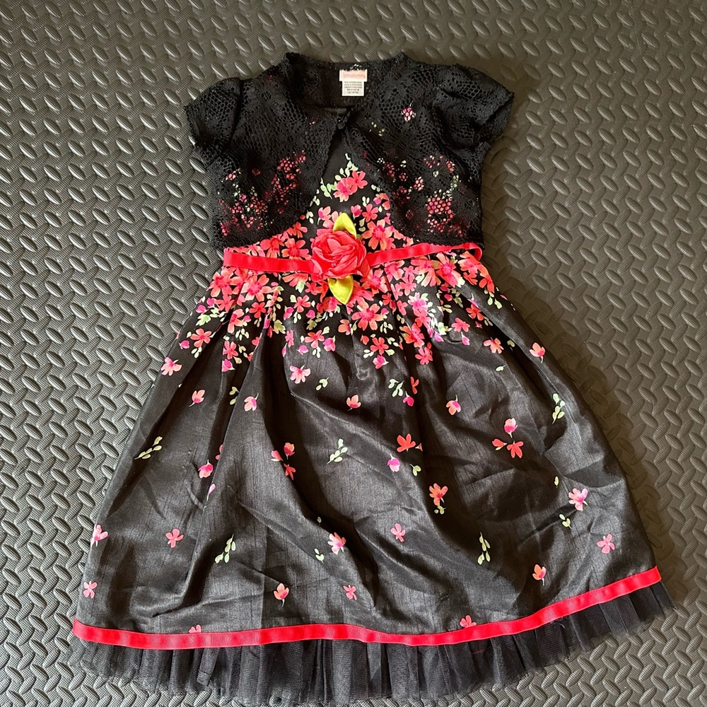 Youngland  Dress & Cardigan Set